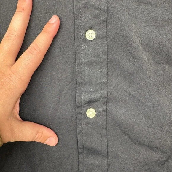 Ralph Lauren Shirt Mens Size Classic M Black Stretch Pony Button Up Performance